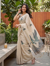MIMOSA Sapphire Banarasi Saree — pose 9 styling detail
