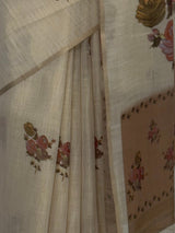 MIMOSA Mustard Banarasi Linen Saree — fleets shot full lifestyle