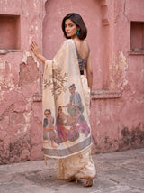 MIMOSA Grey Banarasi Saree — pose 7 styling detail