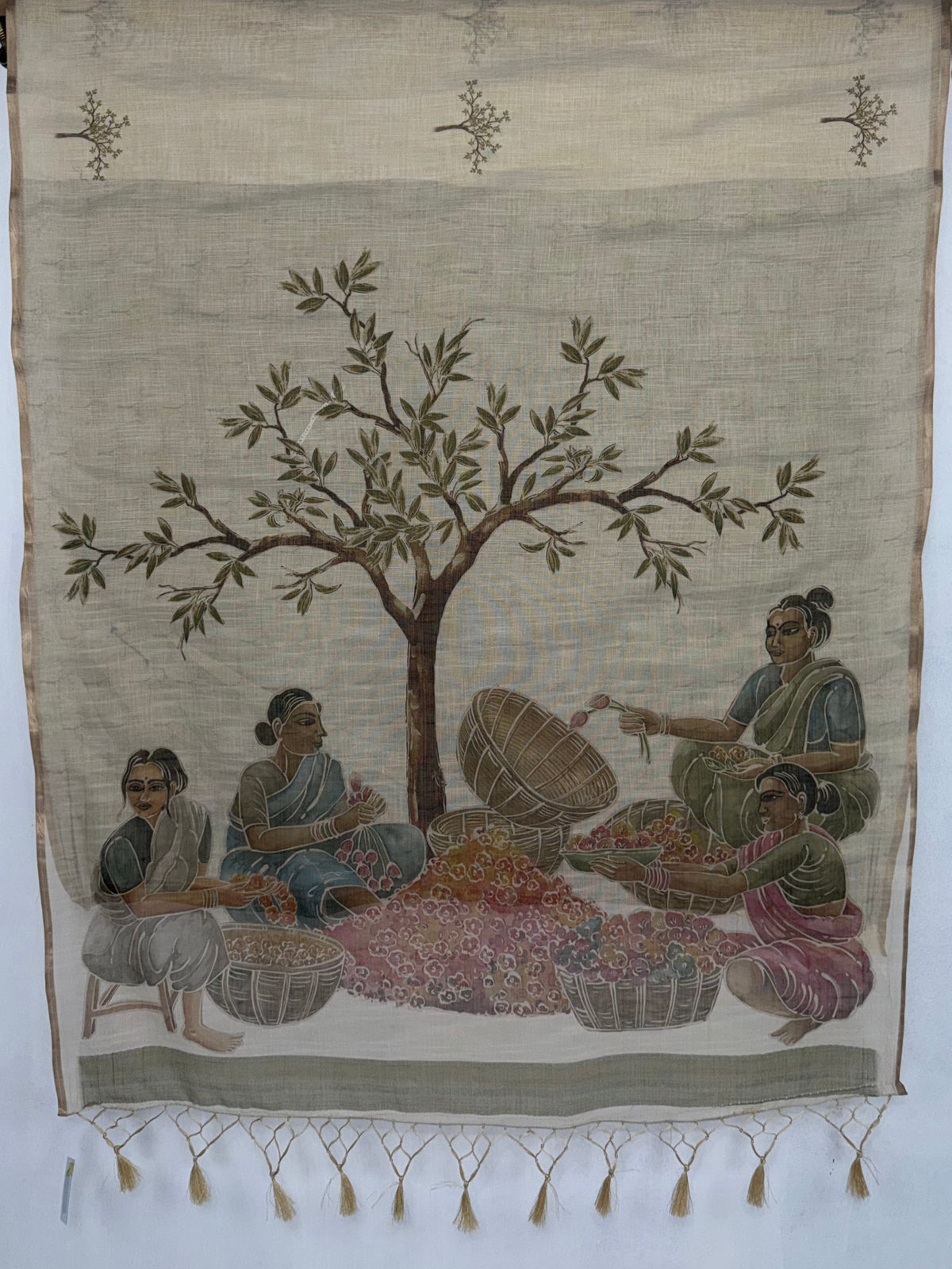 MIMOSA Mehndi Banarasi Saree — pallu and zari work detail