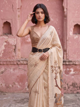 MIMOSA Mustard Banarasi Saree — pose 10 styling detail
