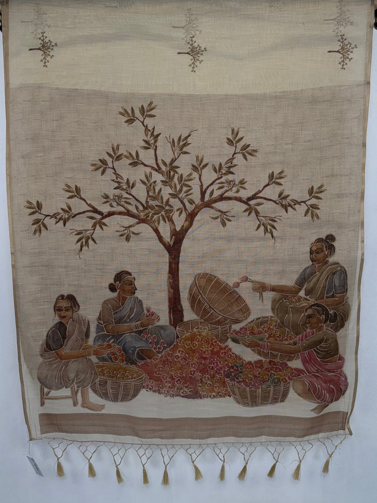 MIMOSA Mustard Banarasi Saree — pallu and zari work detail