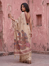 MIMOSA Pink Banarasi Saree — pose 7 styling detail