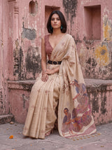 MIMOSA Pink Banarasi Saree — pose 8 styling detail