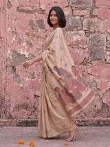 MIMOSA Pink Banarasi Saree — pose 9 styling detail