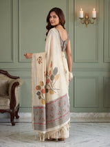 MIMOSA Grey Banarasi Saree — pose 7 styling detail
