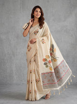 MIMOSA Grey Banarasi Saree — pose 9 styling detail