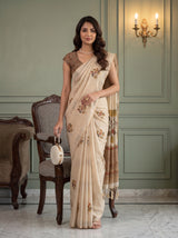 MIMOSA Mustard Banarasi Saree — pose 10 styling detail