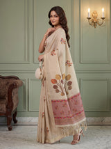 MIMOSA Peach Banarasi Saree — pose 9 styling detail
