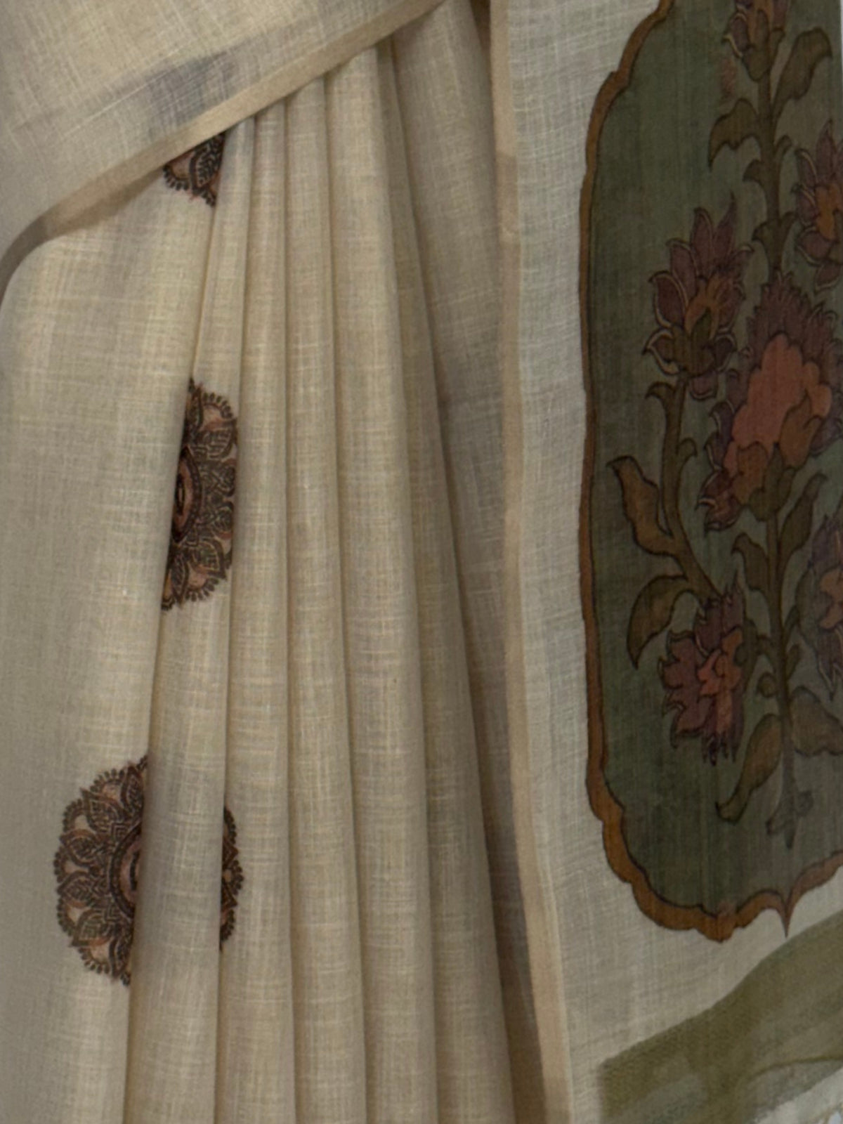 MIMOSA Olive Banarasi Saree — fleets shot full lifestyle