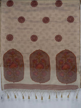 MIMOSA Strawberry Banarasi Saree — pallu and zari work detail