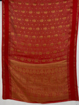 MIMOSA Red Banarasi Saree — pallu and zari work detail