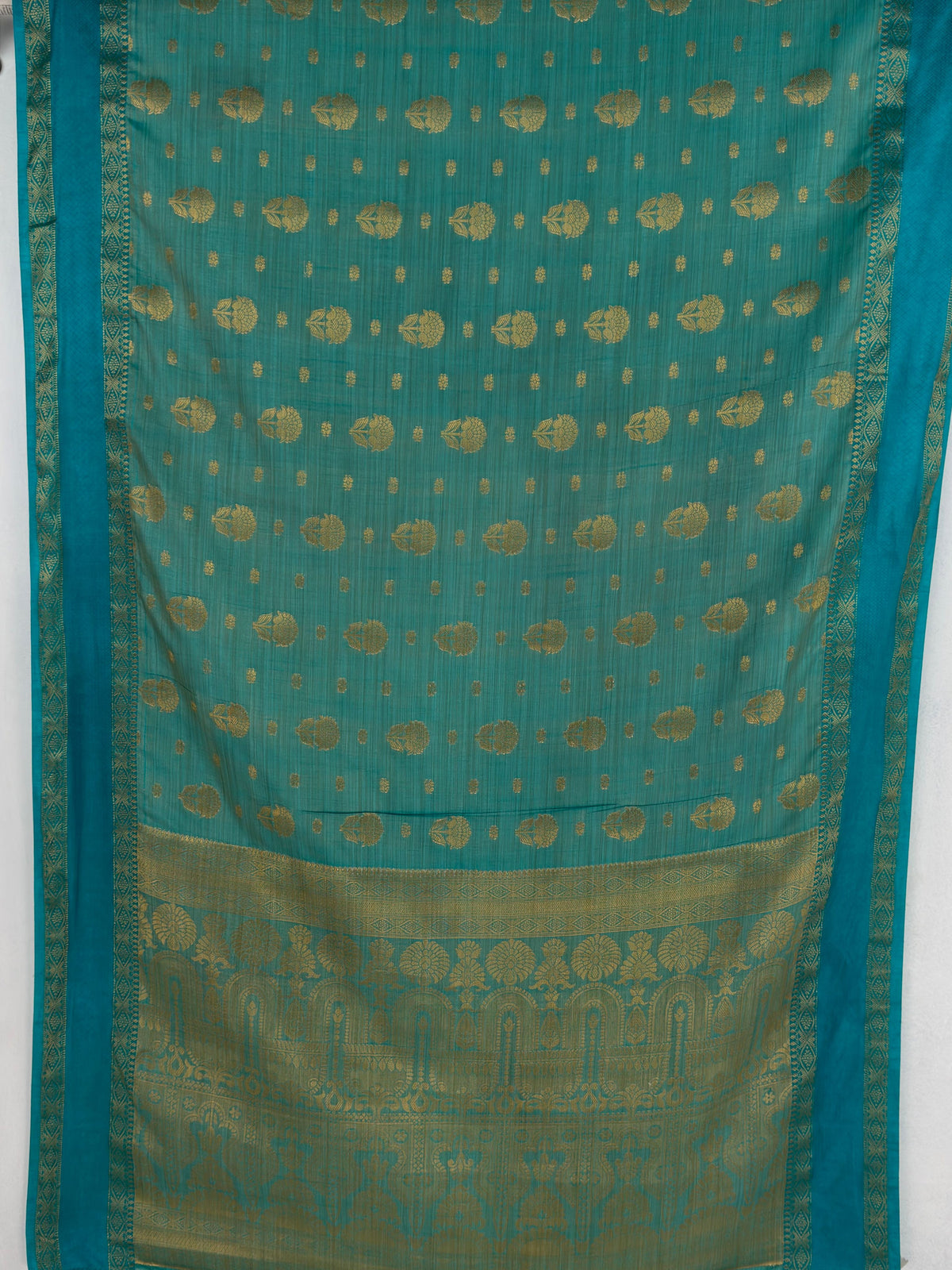 MIMOSA Sapphire Banarasi Saree — pallu and zari work detail