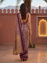 MIMOSA Jamun Banarasi Saree — pose 2 styling detail