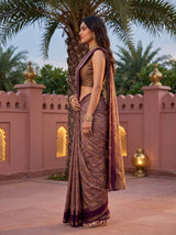 MIMOSA Jamun Banarasi Saree — pose 3 styling detail