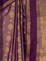 MIMOSA Jamun Banarasi Saree — fleets shot full lifestyle
