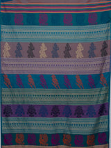 MIMOSA Grey Berhampuri Saree — pallu and zari work detail