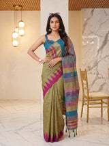 MIMOSA Grey Berhampuri Saree — pose 4 styling detail