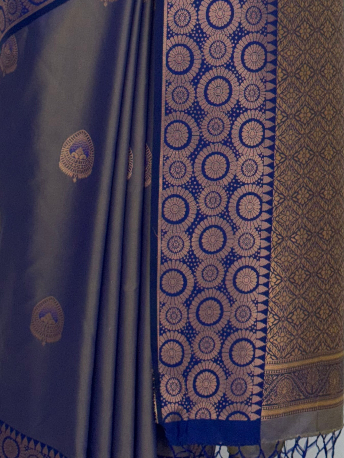MIMOSA Grey Kanjivaram Saree — fleets shot full lifestyle