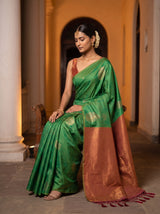 MIMOSA Rama Kanjivaram Art Silk Saree — pose 8 styling detail