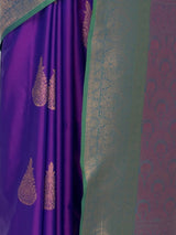 MIMOSA Purple Kanjivaram Saree — fleets shot full lifestyle