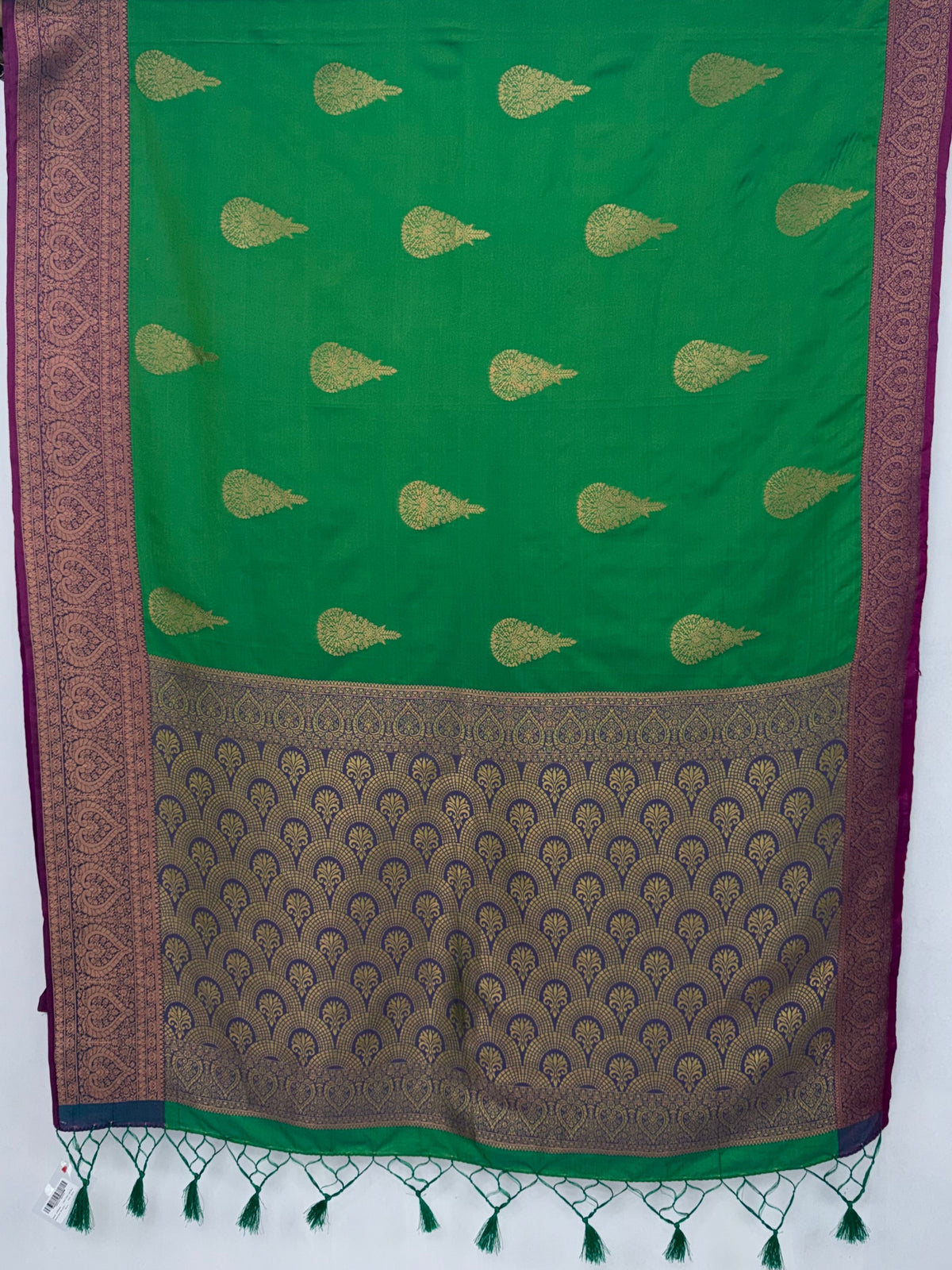 MIMOSA Rama Kanjivaram Saree — pallu and zari work detail
