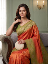 MIMOSA Mustard Kanjivaram Saree — pose 10 styling detail