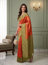 MIMOSA Mustard Kanjivaram Saree — pose 5 styling detail