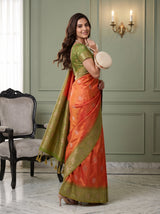 MIMOSA Mustard Kanjivaram Saree — pose 9 styling detail