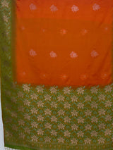 MIMOSA Mustard Kanjivaram Saree — pallu and zari work detail