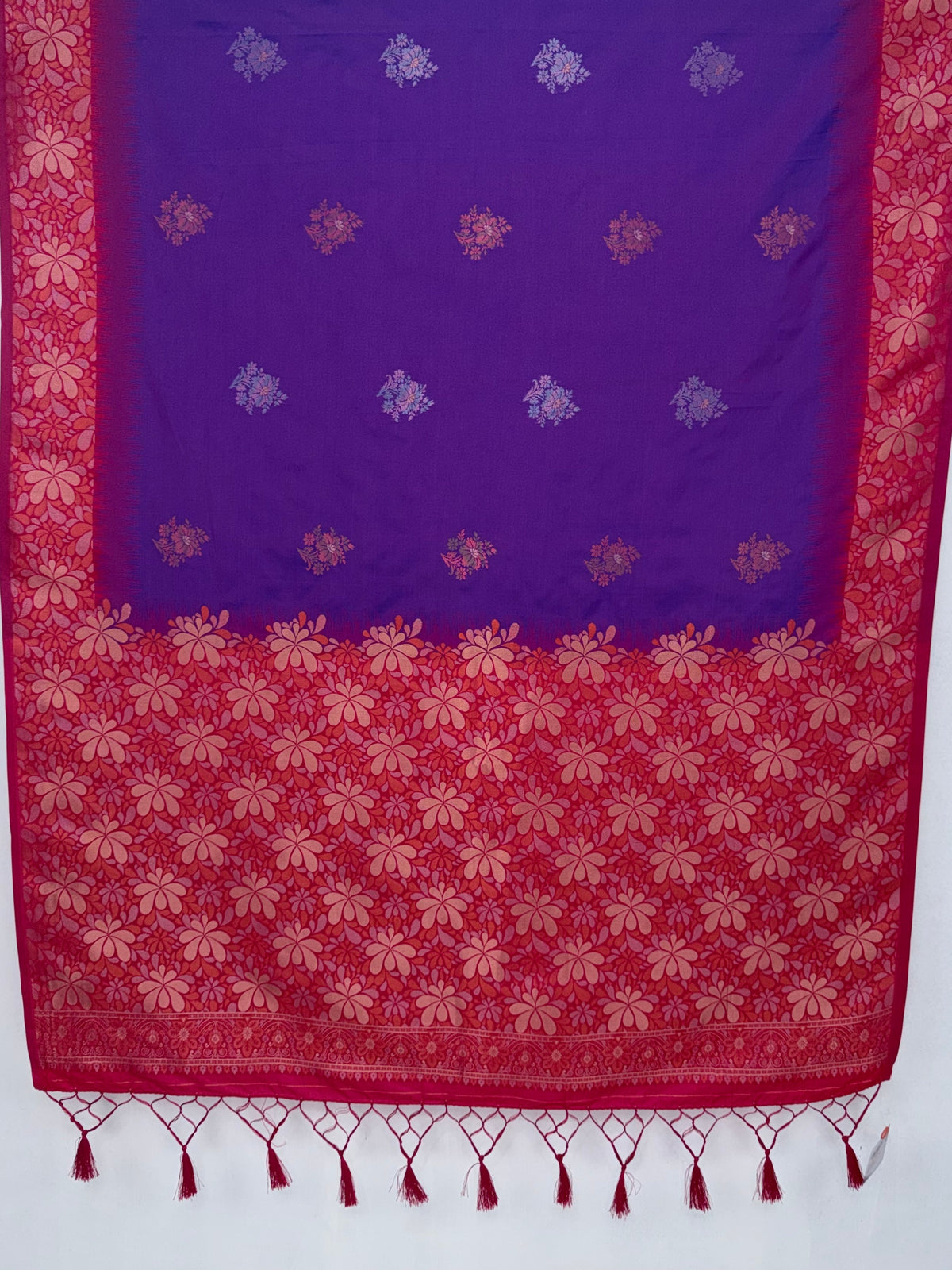 MIMOSA Purple Kanjivaram Saree — pallu and zari work detail