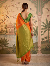 MIMOSA Gold Kanjivaram Art Silk Saree — pallu and body shot