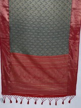MIMOSA Bottle Green Kanjivaram Saree — pallu and zari work detail