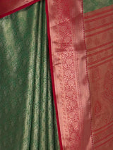 MIMOSA Green Kanjivaram Saree — fleets shot full lifestyle