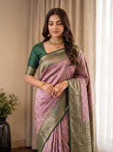 MIMOSA Magenta Kanjivaram Saree — pose 10 styling detail