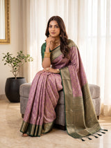 MIMOSA Magenta Kanjivaram Saree — pose 8 styling detail