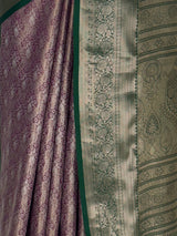 MIMOSA Magenta Kanjivaram Saree — fleets shot full lifestyle