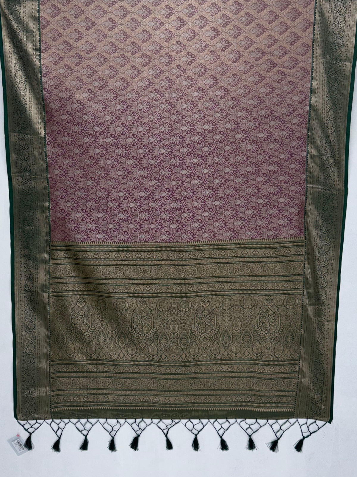 MIMOSA Magenta Kanjivaram Saree — pallu and zari work detail