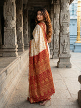 MIMOSA White Kanjivaram Saree — pose 7 styling detail