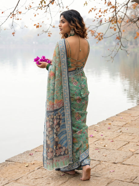 MIMOSA Saree Saree — pose 2 styling detail