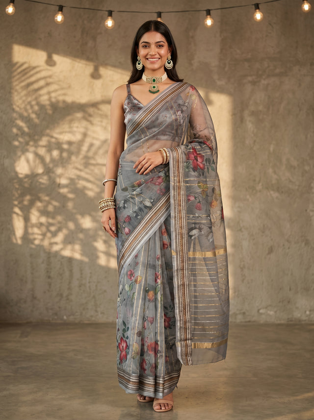 MIMOSA Saree Saree — front view on mannequin