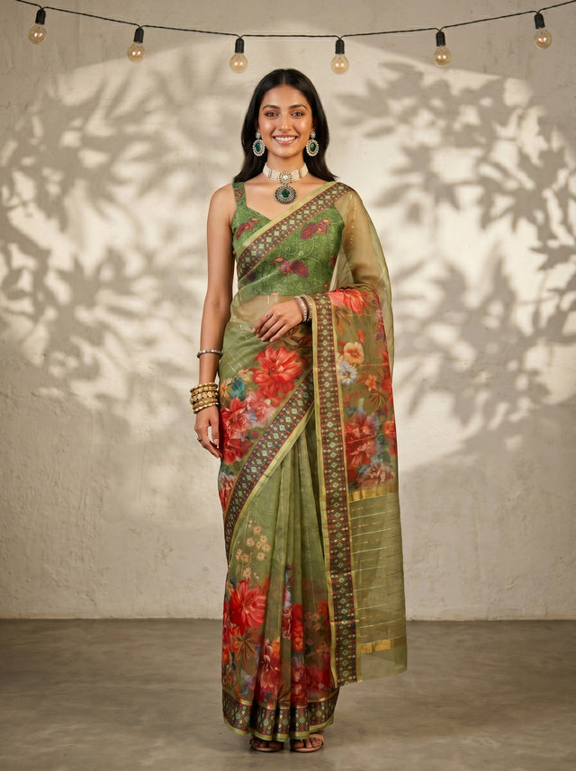 MIMOSA Saree Saree — front view on mannequin