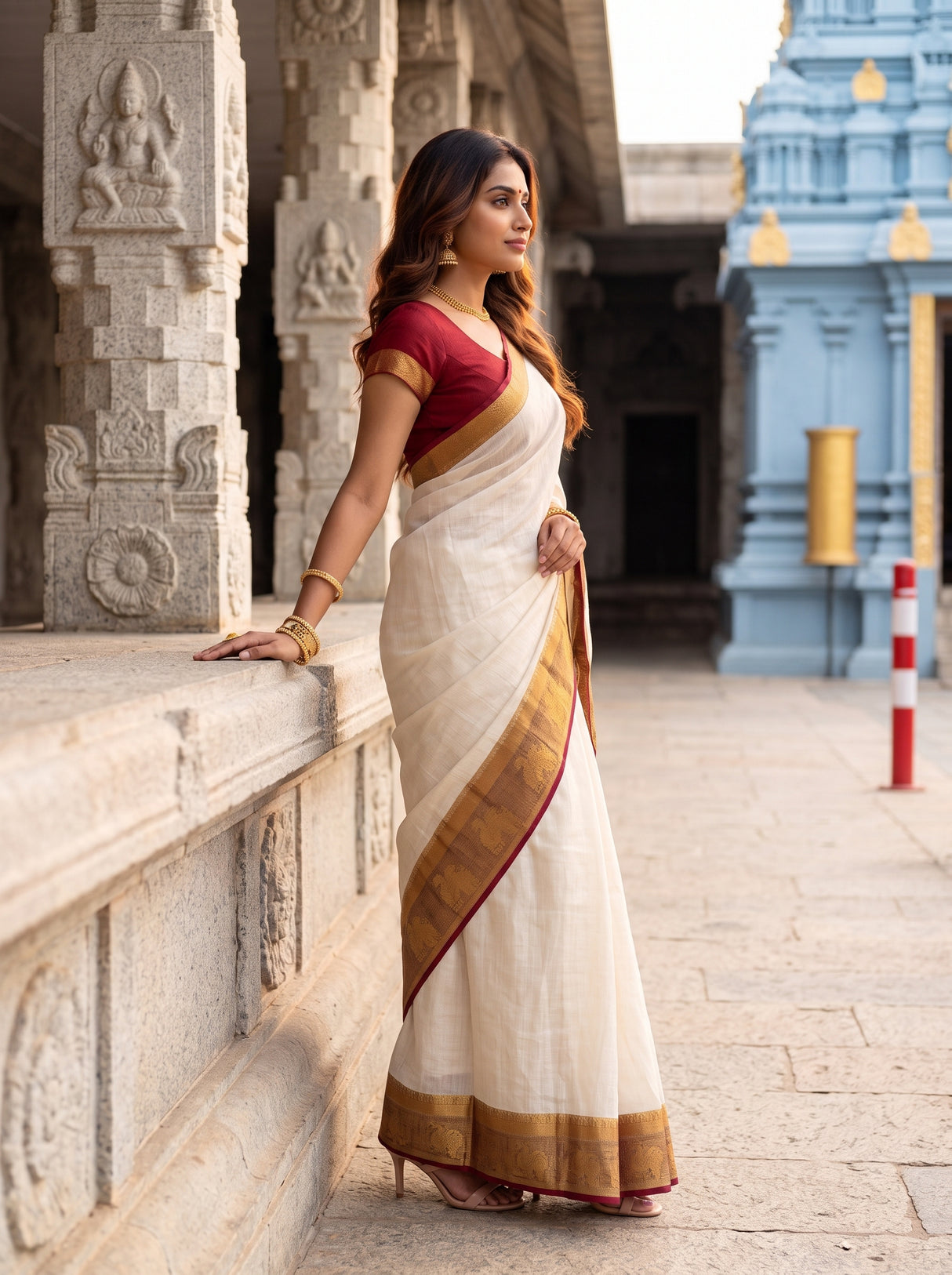 MIMOSA Saree Saree — pose 3 styling detail