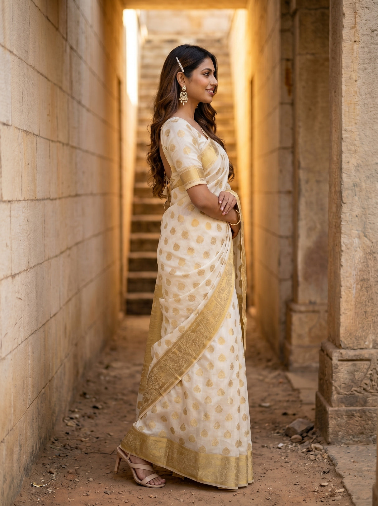 MIMOSA Saree Saree — pose 3 styling detail