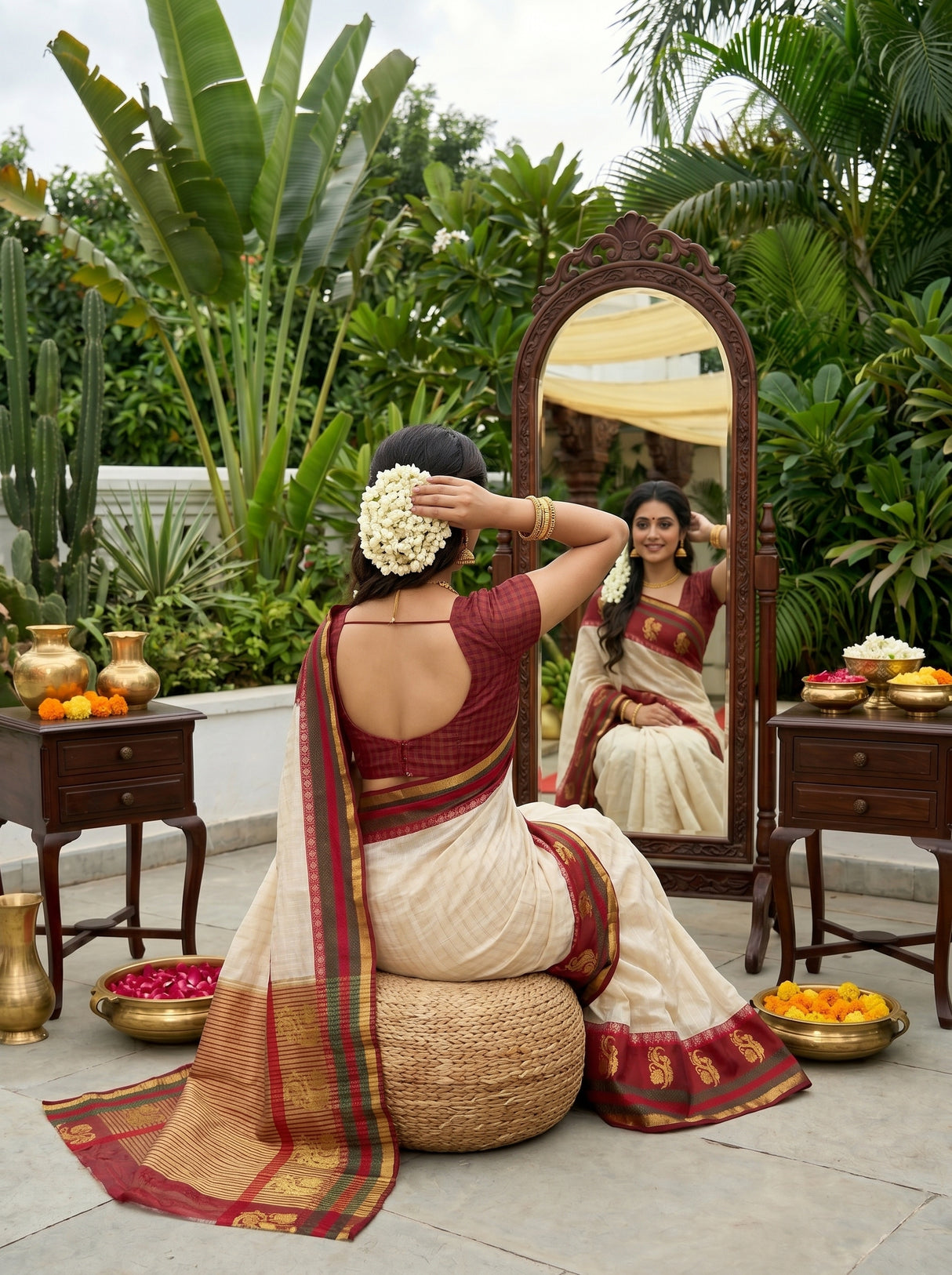 MIMOSA Saree Saree — pose 2 styling detail