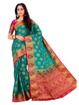 Mimosa Womens Art Silk Saree Kanjivaram Rama Color
