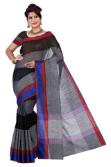 Mimosa Womens Cotton Saree Banarasi style Grey Color