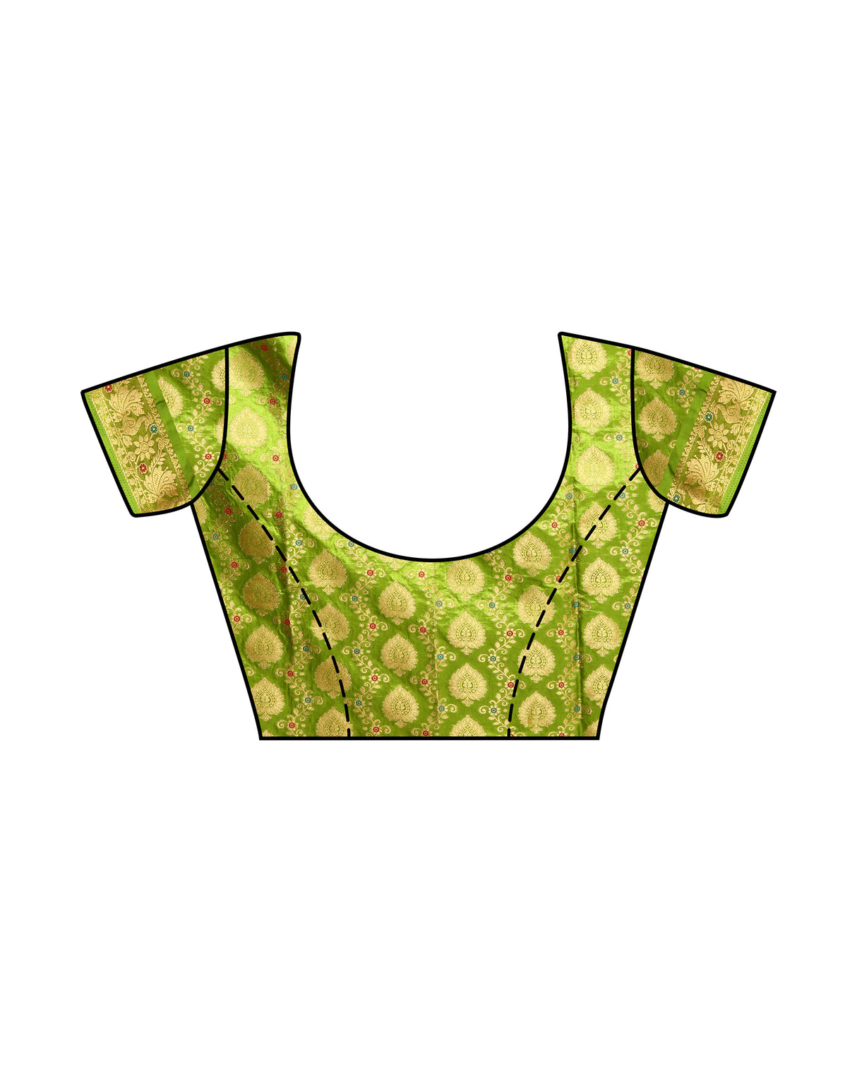 Mimosa Womens Art Silk Saree Kanjivaram Olive Color