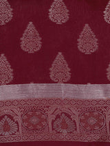Mimosa Womens Art Silk Saree Kanjivaram Maroon Color