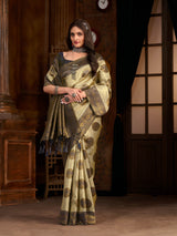 Mimosa Women's Woven Design Kanjivaram Art Silk Saree With Blouse Piece : SA0000889GY